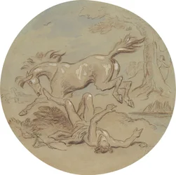 One of eighteen designs for a series of plates illustrating Venus and Adonis