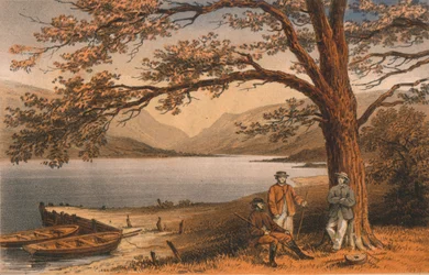 The Lake of the Pleasant Retreat. Llyn Mwyngyl, from Tal-y-Llyn, 19th Century