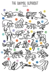 Animal Alphabet Line Art