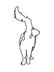 Curious Cat Line Art