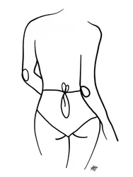 Elegant Back Line Art
