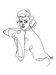 Elegant Line Art Portrait