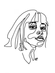 Line Art Woman Portrait