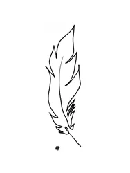 Minimalist Feather Outline