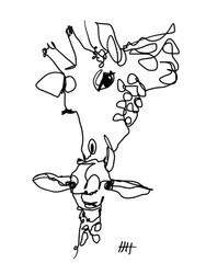 One Line Giraffe