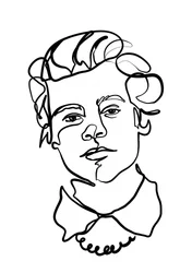 Pensive Line Portrait