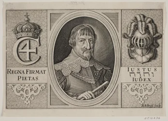 Christian IV. Illustration for Peder Vinstrup, The Danish Hornblower, 1644