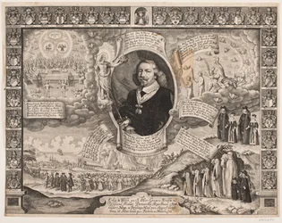 Gregers Krabbe of Torstedlund Surrounded by Allegorical Representations and Ancestral Shields