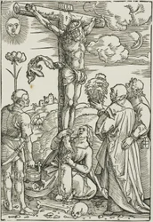 Christ on the Cross with Mary, John, the Magdalen, and Stephen