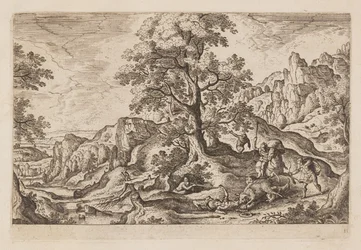 Plate 11, from Landscapes with Scenes from the Old and New Testament and Ovid’s Metamorphoses