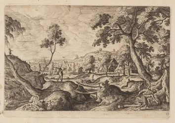 Plate 15, from Landscapes with Scenes from the Old and New Testament and Ovid’s Metamorphoses