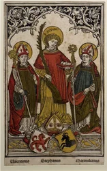 Saint Valentine, Saint Stephen and Saint Maximilie