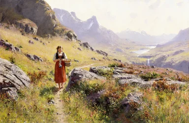 Knitting in a Norwegian Landscape