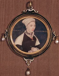 Miniature Portrait of Jane Small, formerly known as Mrs. Robert Pemberton, c.1540