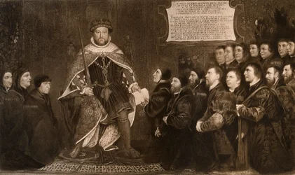 Henry VIII Granting a Charter to the Barbers and Surgeons Guilds, 1541, 1902