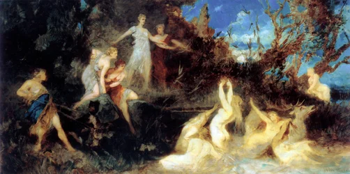 The Hunt of Diana, study, 1879
