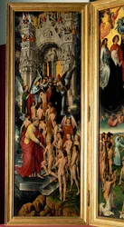 Triptych with the Last Judgement, Left Panel: Reception of the Righteous into Heaven