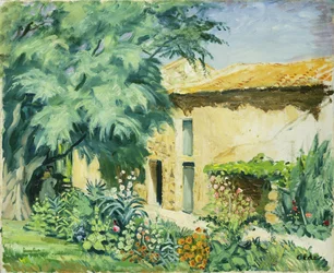 Southern Farm House with Flowerbed