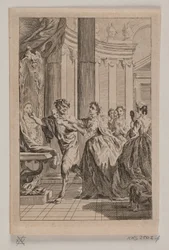 Faun with a Hand Mask Pursued by a Woman