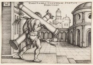Hercules with the Pillars of Hercules