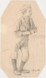 Boy Leaning Against a Table