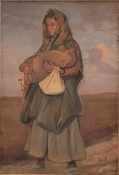 Gypsy Woman with Her Child on the Heath