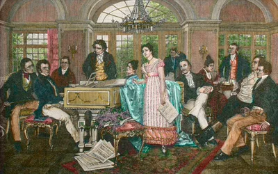 Franz Schubert (1797-1828) Austrian composer - Schubert Evening at Joseph von Spaun