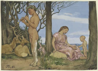 Faun and nymph