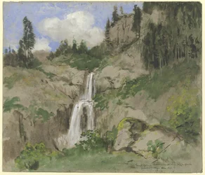 Landscape with Waterfall (Decoration for a Puppet Theater)