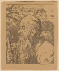 Mystical Wanderer against the Alps
