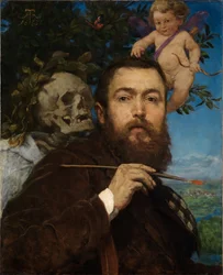 Self-Portrait with Cupid and Death