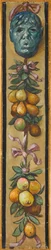 Wall Frieze from the Music Room of the Pringsheim House, Munich: Mask with a Narrowly Open Mouth, Pear and Apple Garlands. Left of Inventory No. 1917