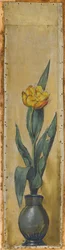 Wall frieze from the music room of the Pringsheim House, Munich: Vase with yellow tulip. To the right of inventory no. 1927