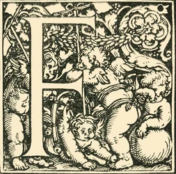 F - An Alphabet by Hans Weiditz, c. 1520-1521, 1908