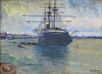 Three-Master in the Harbor