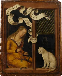 Portrait of a Young Man; (reverse) Girl Making a Garland