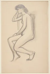 Seated Female Model, Seen from the Side