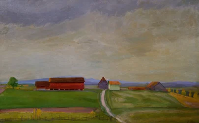 Field Landscape with Farm