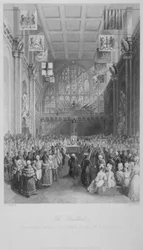 Installation of the Lord Mayor of London at the Guildhall, City of London, 1838