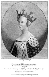 Catherine of Valois 1401-1437, queen consort of King Henry V, 1792
