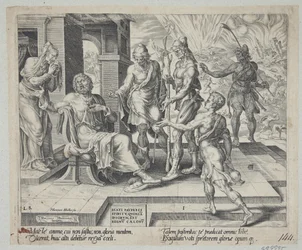 Blessed are the Poor in Spirit. Job Receiving the Ill News of His Misfortune