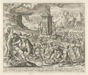 Israelites Dancing Around the Golden Calf (The Ten Commandments series)