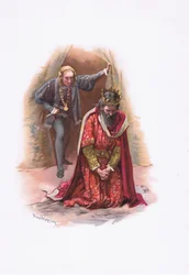 Hamlet and the King, illustration from Hamlet