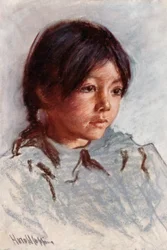 Head of Indian Child, Blackfoot Reservation, Alberta
