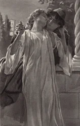 Romeo took his leave of his dear wife with a heavy heart