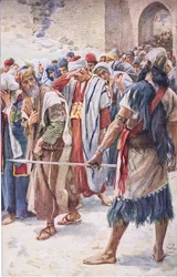 The Captives of Babylon (Illustration from Pictures That Teach The Crown Series, 1920)