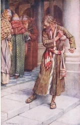 The remorse of Judas, illustration from Harold Copping Pictures: The Crown Series