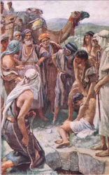 The Selling of Joseph (Illustration from Pictures That Teach The Crown Series, 1920)