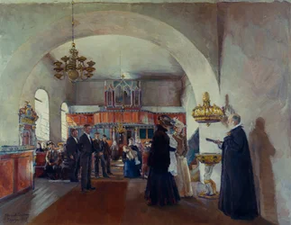 Christening in Stange Church