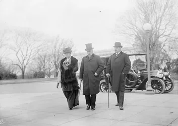 John Pierpont Morgan with his Son and Daughter Attending the Money Trust Investigation